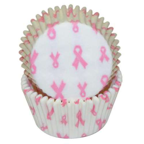 Pink Ribbon Cupcake Papers - Click Image to Close